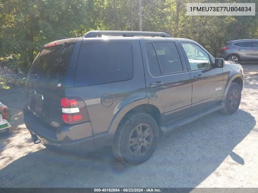 2007 Ford Explorer Xlt VIN: 1FMEU73E77UB04834 Lot: 40182884