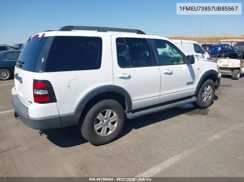 1FMEU73857UB85567 2007 Ford Explorer Xlt