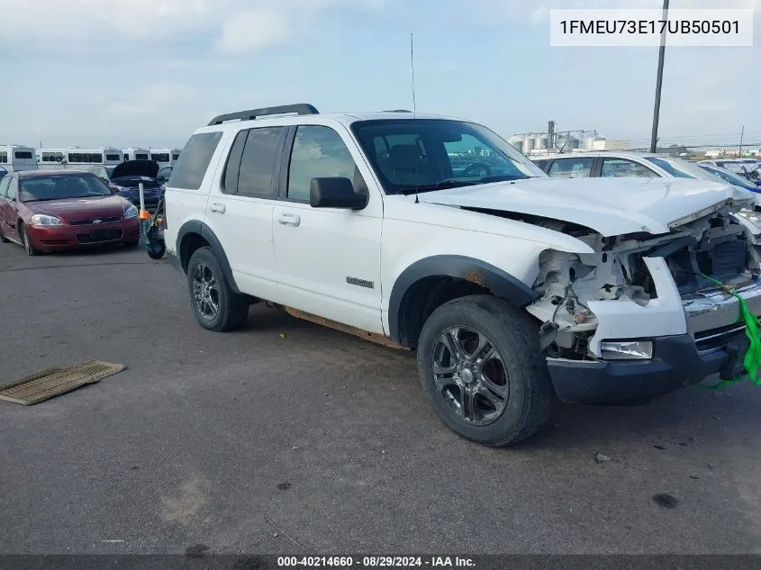 2007 Ford Explorer Xlt VIN: 1FMEU73E17UB50501 Lot: 40214660