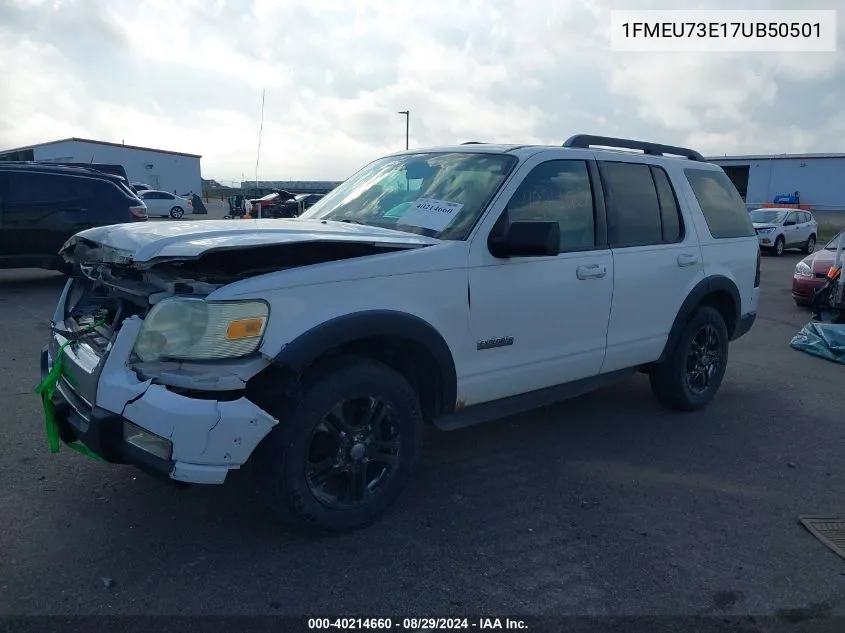 2007 Ford Explorer Xlt VIN: 1FMEU73E17UB50501 Lot: 40214660