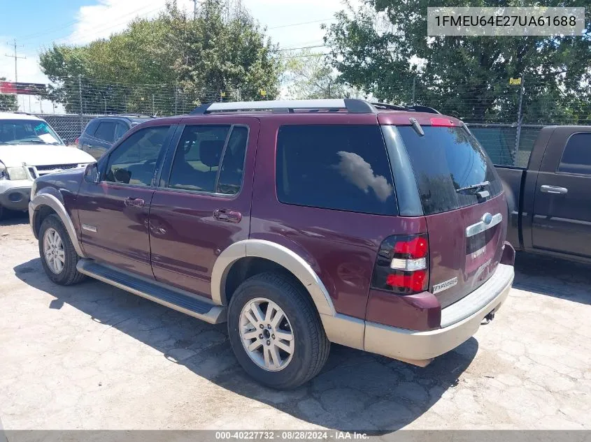 2007 Ford Explorer Eddie Bauer VIN: 1FMEU64E27UA61688 Lot: 40227732