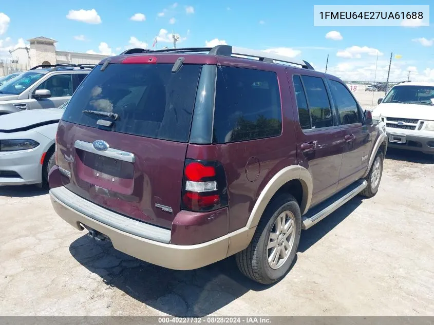 1FMEU64E27UA61688 2007 Ford Explorer Eddie Bauer