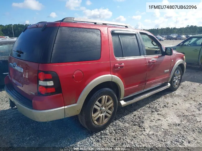 2007 Ford Explorer Eddie Bauer VIN: 1FMEU74807UB62096 Lot: 40237234