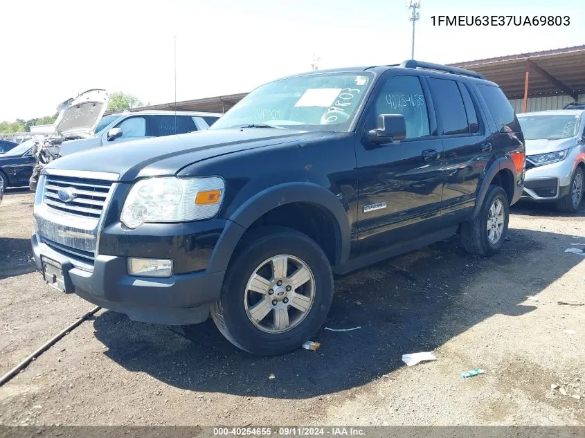 2007 Ford Explorer Xlt VIN: 1FMEU63E37UA69803 Lot: 40254655