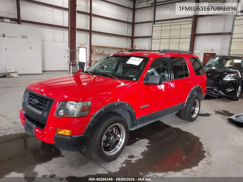 2007 Ford Explorer Xlt VIN: 1FMEU63E67UB66896 Lot: 40266349