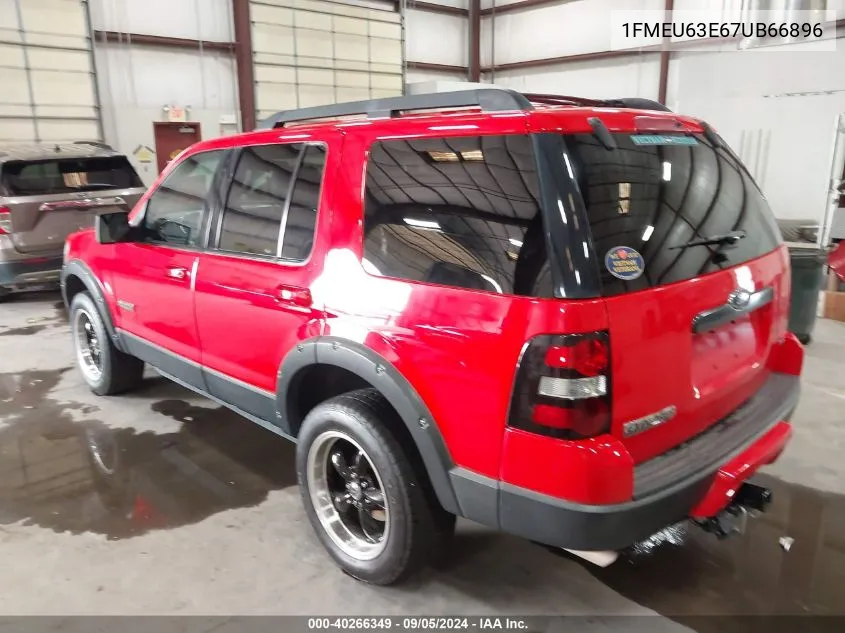 2007 Ford Explorer Xlt VIN: 1FMEU63E67UB66896 Lot: 40266349