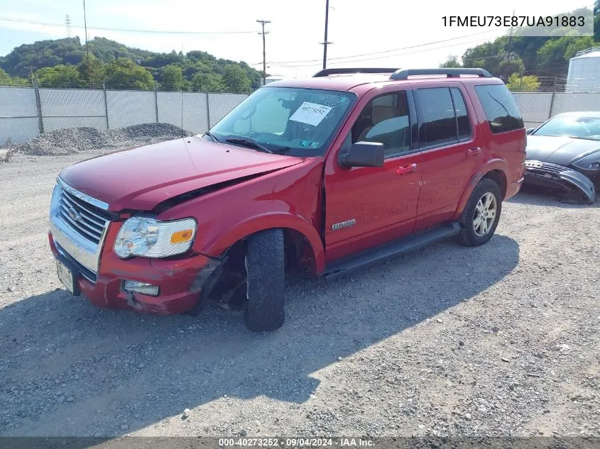 1FMEU73E87UA91883 2007 Ford Explorer Xlt