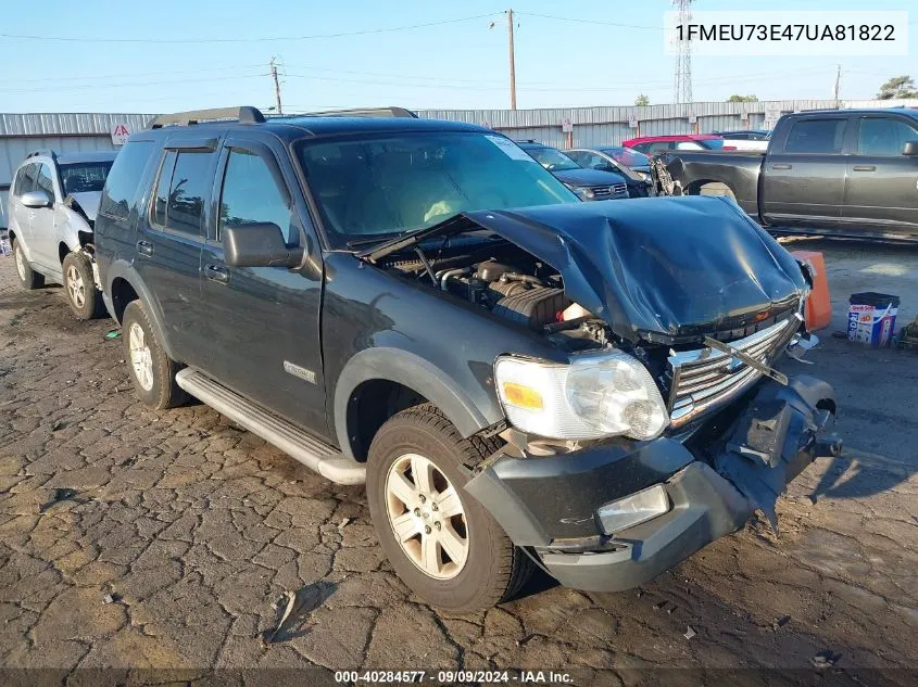 2007 Ford Explorer Xlt VIN: 1FMEU73E47UA81822 Lot: 40284577