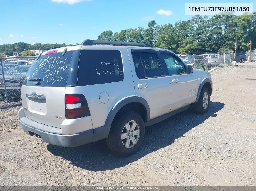 1FMEU73E97UB51850 2007 Ford Explorer Xlt