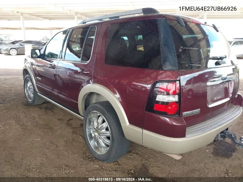 1FMEU64E27UB66926 2007 Ford Explorer Eddie Bauer