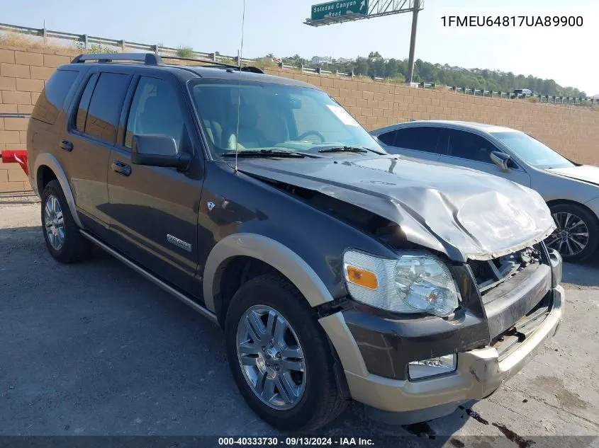 2007 Ford Explorer Eddie Bauer VIN: 1FMEU64817UA89900 Lot: 40333730