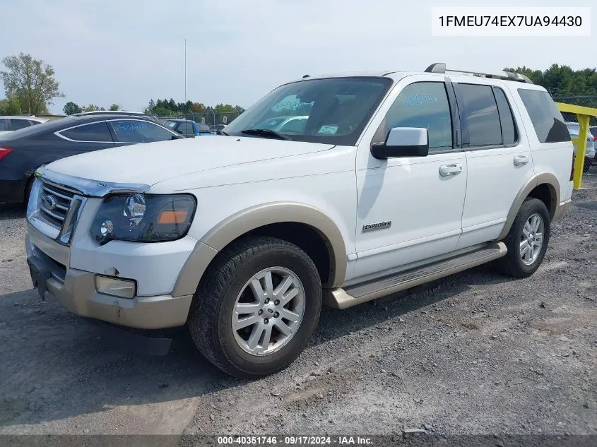 2007 Ford Explorer Eddie Bauer VIN: 1FMEU74EX7UA94430 Lot: 40351746