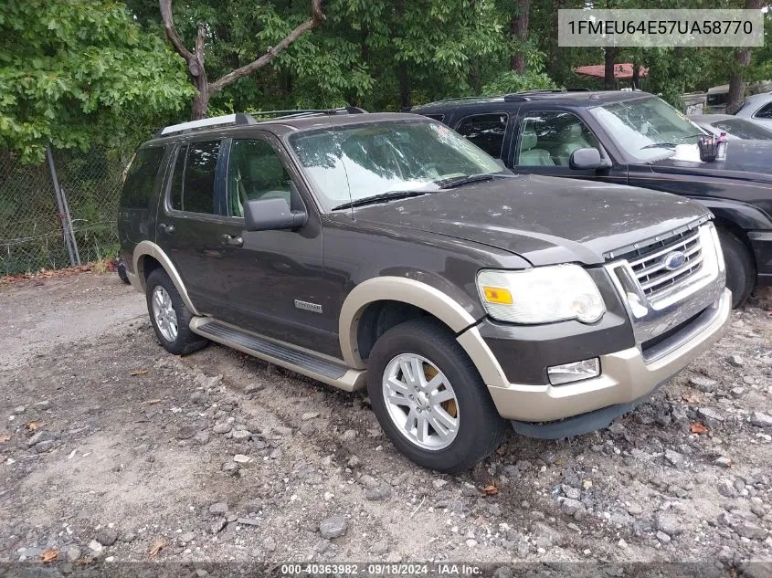 1FMEU64E57UA58770 2007 Ford Explorer Eddie Bauer