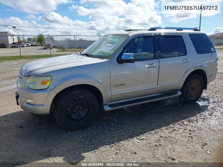 2007 Ford Explorer Limited VIN: 1FMEU75E67UA97212 Lot: 40365899