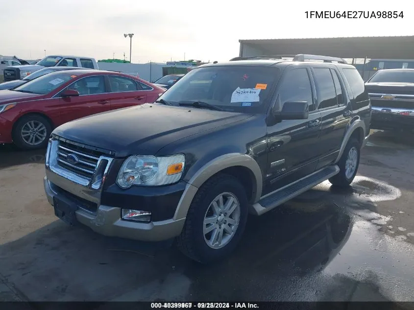 2007 Ford Explorer Eddie Bauer VIN: 1FMEU64E27UA98854 Lot: 40399967