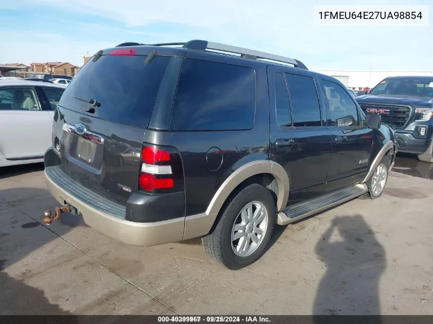 2007 Ford Explorer Eddie Bauer VIN: 1FMEU64E27UA98854 Lot: 40399967