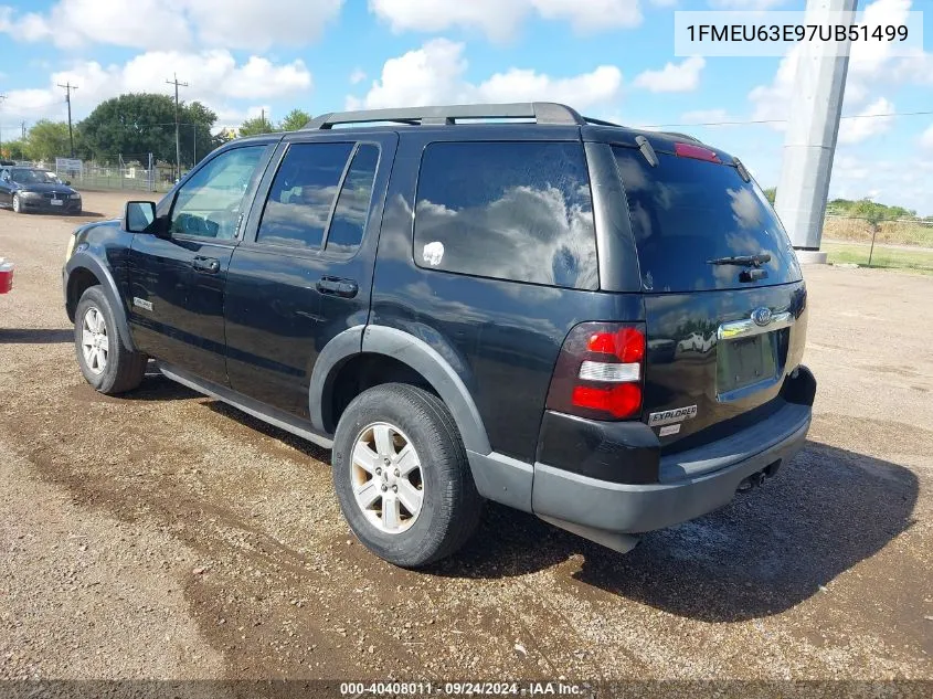 2007 Ford Explorer Xlt VIN: 1FMEU63E97UB51499 Lot: 40408011