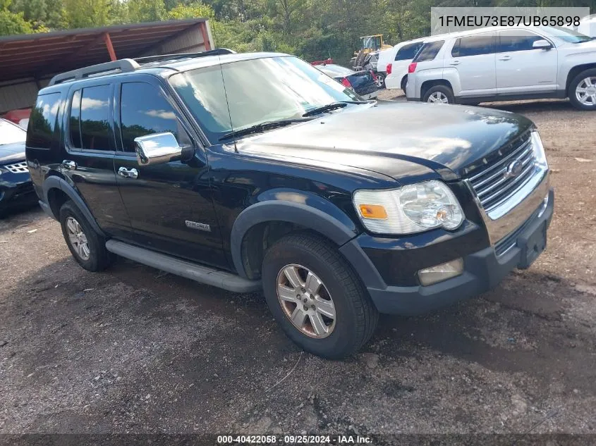 2007 Ford Explorer Xlt VIN: 1FMEU73E87UB65898 Lot: 40422058