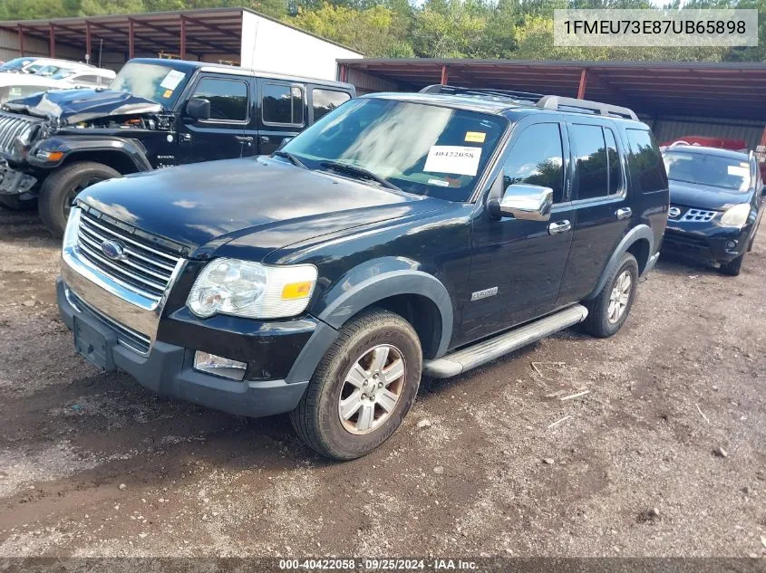 2007 Ford Explorer Xlt VIN: 1FMEU73E87UB65898 Lot: 40422058