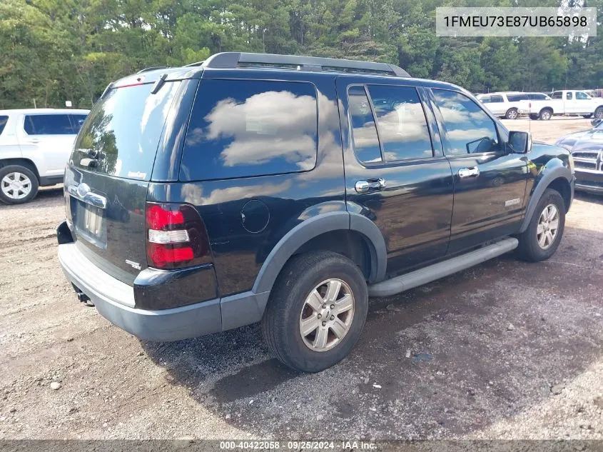 2007 Ford Explorer Xlt VIN: 1FMEU73E87UB65898 Lot: 40422058