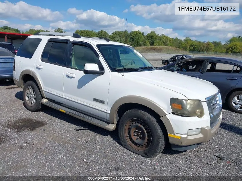 2007 Ford Explorer Eddie Bauer VIN: 1FMEU74E57UB16172 Lot: 40492217