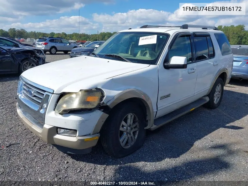 2007 Ford Explorer Eddie Bauer VIN: 1FMEU74E57UB16172 Lot: 40492217