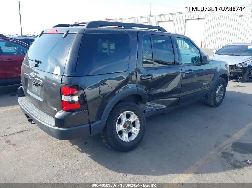 2007 Ford Explorer Xlt VIN: 1FMEU73E17UA88744 Lot: 40509607