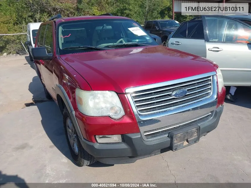 2007 Ford Explorer Xlt VIN: 1FMEU63E27UB10311 Lot: 40521594