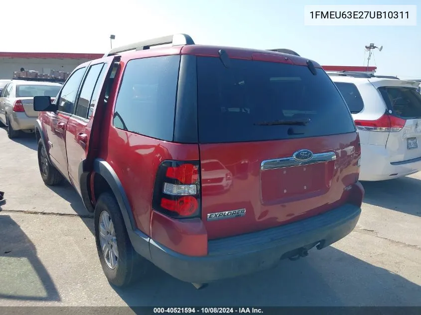 1FMEU63E27UB10311 2007 Ford Explorer Xlt