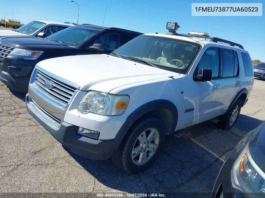 2007 Ford Explorer Xlt VIN: 1FMEU73877UA60523 Lot: 40533346