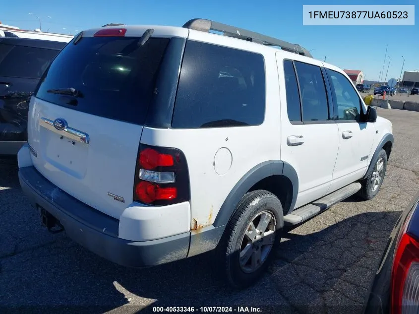 2007 Ford Explorer Xlt VIN: 1FMEU73877UA60523 Lot: 40533346