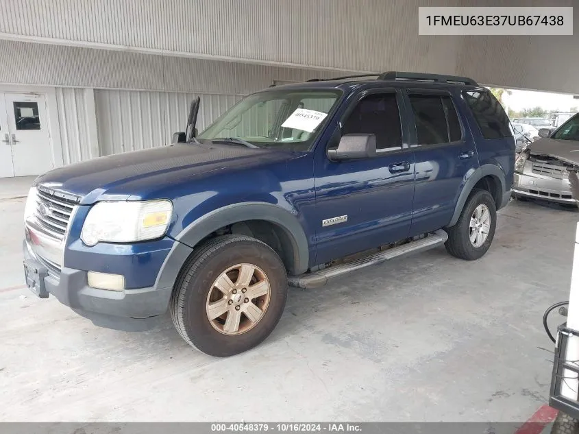 2007 Ford Explorer Xlt VIN: 1FMEU63E37UB67438 Lot: 40548379