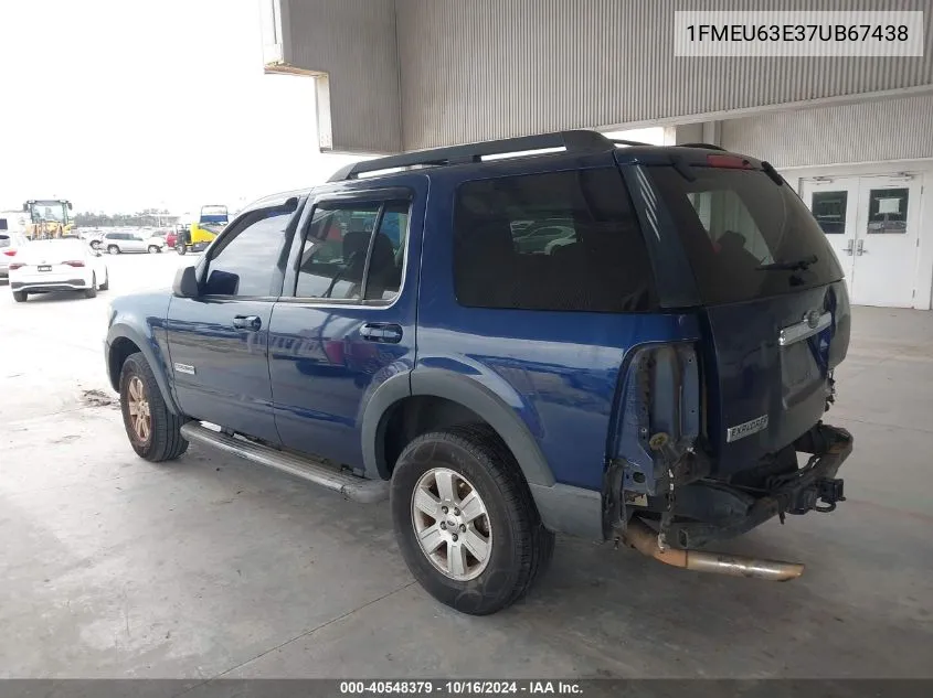 1FMEU63E37UB67438 2007 Ford Explorer Xlt