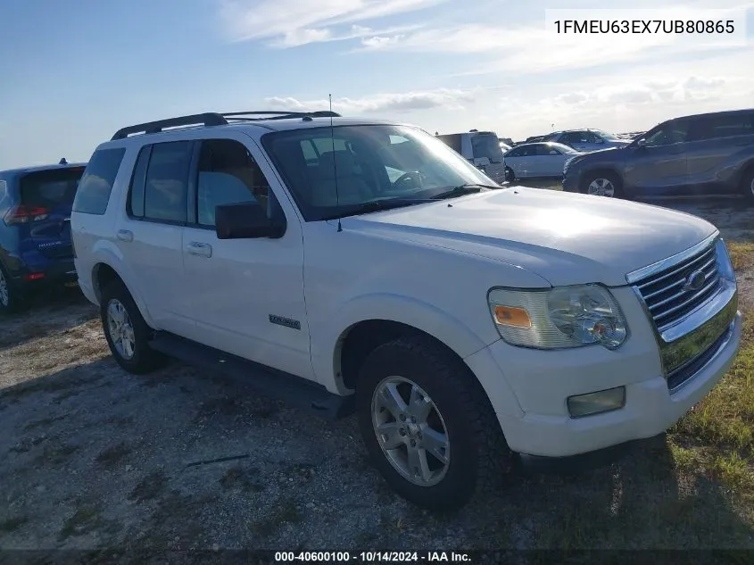 2007 Ford Explorer Xlt VIN: 1FMEU63EX7UB80865 Lot: 40600100