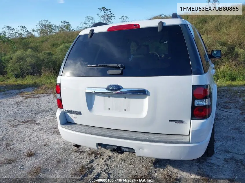 2007 Ford Explorer Xlt VIN: 1FMEU63EX7UB80865 Lot: 40600100