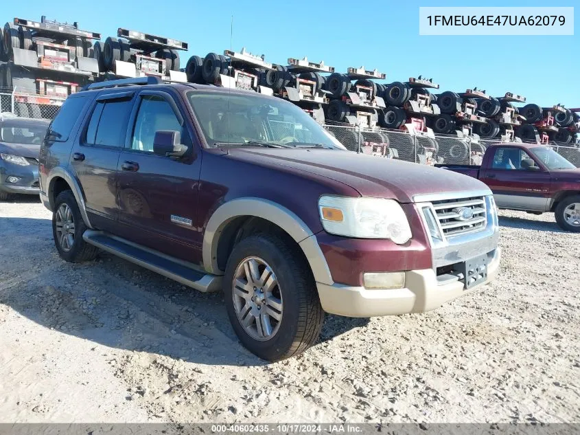 2007 Ford Explorer Eddie Bauer VIN: 1FMEU64E47UA62079 Lot: 40602435