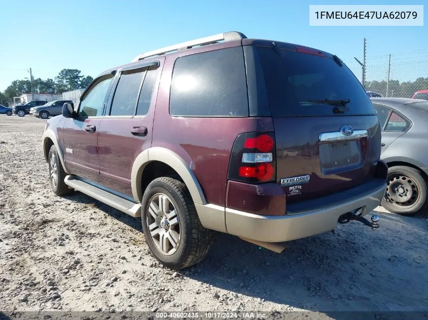 2007 Ford Explorer Eddie Bauer VIN: 1FMEU64E47UA62079 Lot: 40602435