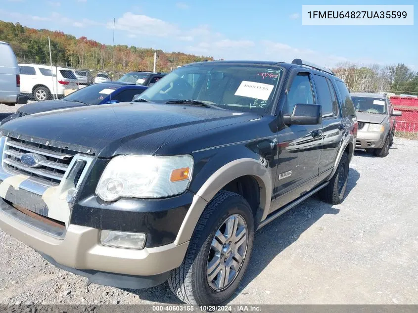 2007 Ford Explorer Eddie Bauer VIN: 1FMEU64827UA35599 Lot: 40603155