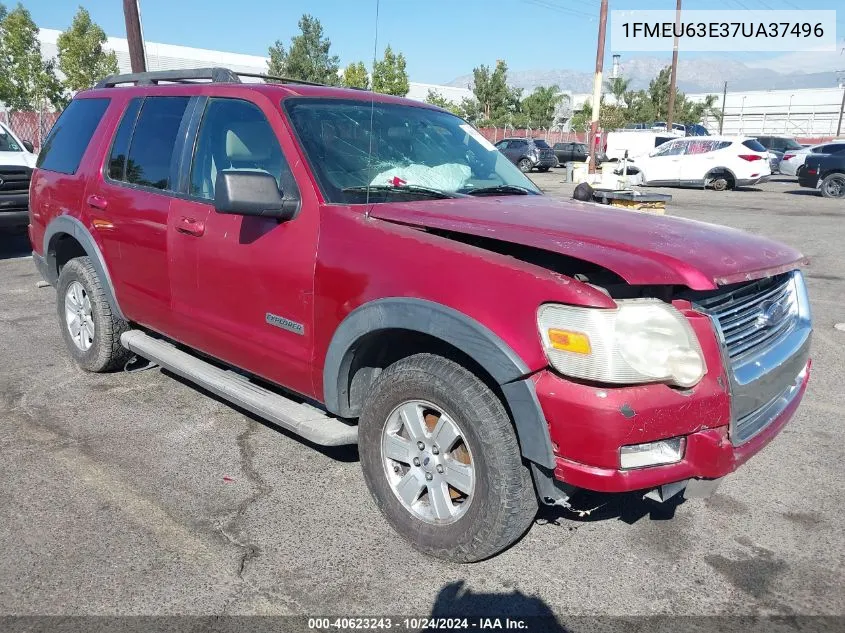 2007 Ford Explorer Xlt VIN: 1FMEU63E37UA37496 Lot: 40623243