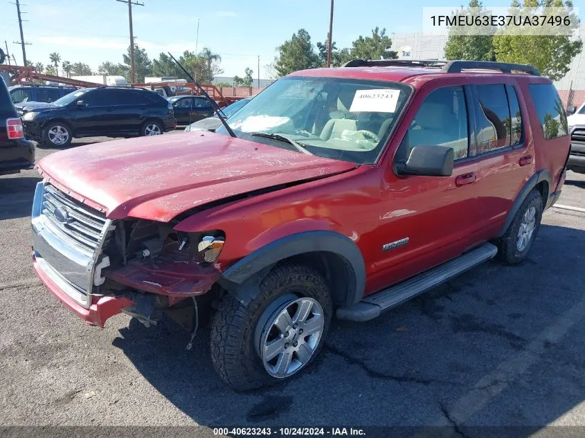 2007 Ford Explorer Xlt VIN: 1FMEU63E37UA37496 Lot: 40623243