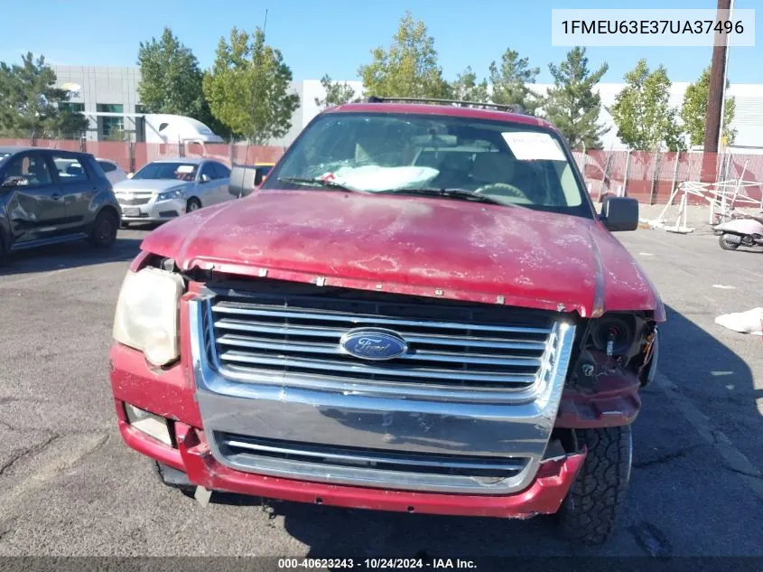 2007 Ford Explorer Xlt VIN: 1FMEU63E37UA37496 Lot: 40623243