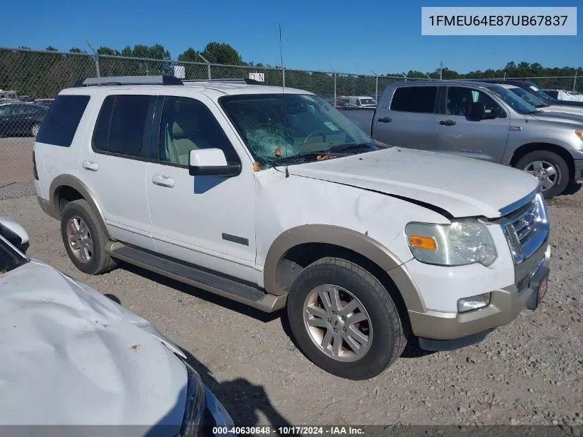 2007 Ford Explorer Eddie Bauer VIN: 1FMEU64E87UB67837 Lot: 40630648