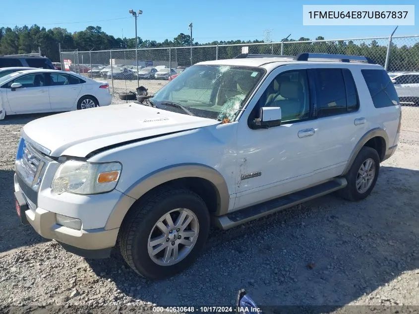 2007 Ford Explorer Eddie Bauer VIN: 1FMEU64E87UB67837 Lot: 40630648