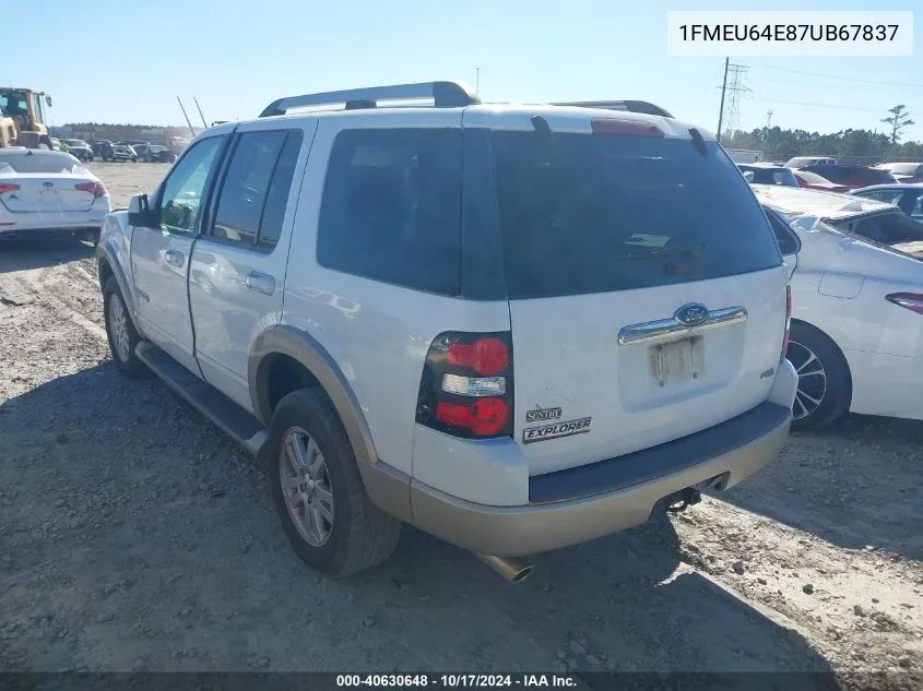 2007 Ford Explorer Eddie Bauer VIN: 1FMEU64E87UB67837 Lot: 40630648