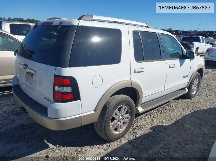 2007 Ford Explorer Eddie Bauer VIN: 1FMEU64E87UB67837 Lot: 40630648