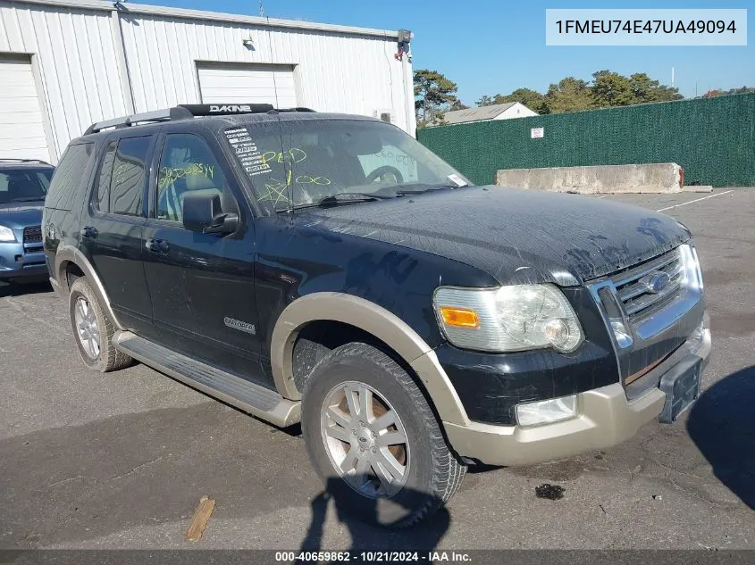 1FMEU74E47UA49094 2007 Ford Explorer Eddie Bauer