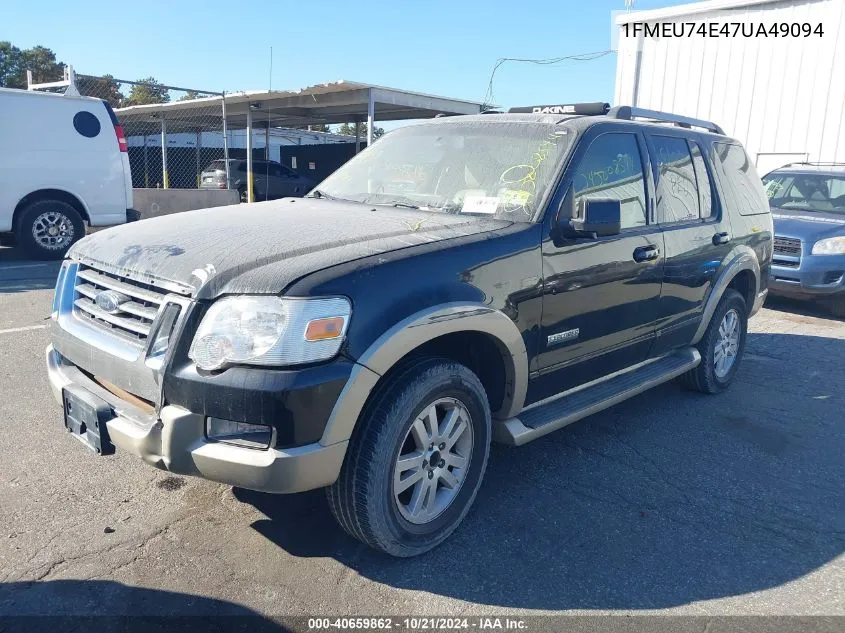 1FMEU74E47UA49094 2007 Ford Explorer Eddie Bauer