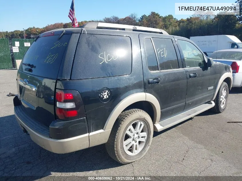 1FMEU74E47UA49094 2007 Ford Explorer Eddie Bauer