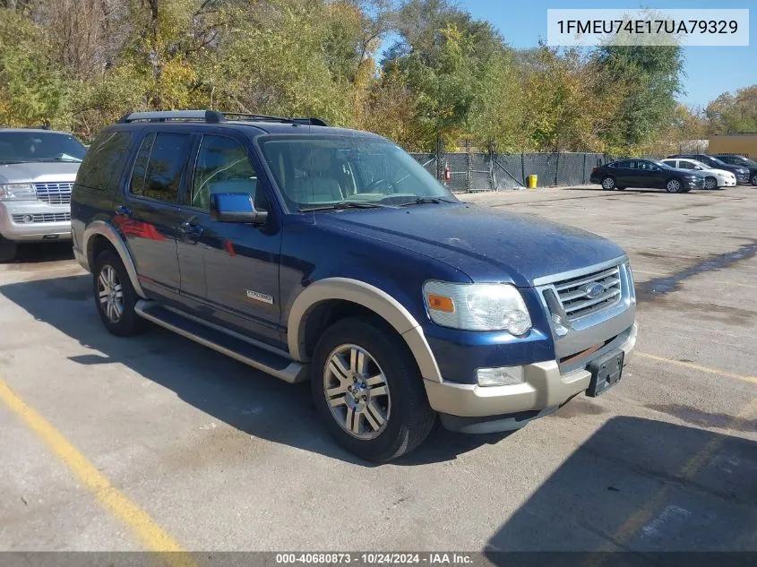 2007 Ford Explorer Eddie Bauer VIN: 1FMEU74E17UA79329 Lot: 40680873