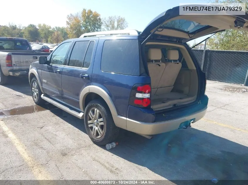 2007 Ford Explorer Eddie Bauer VIN: 1FMEU74E17UA79329 Lot: 40680873